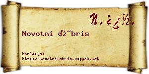 Novotni Ábris névjegykártya